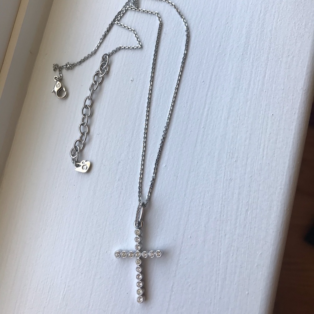 Swarovski crystal large cross necklace